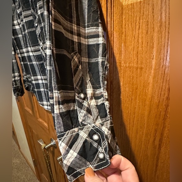 BKE Black Plaid Men's Shirt - Picture 4 of 5